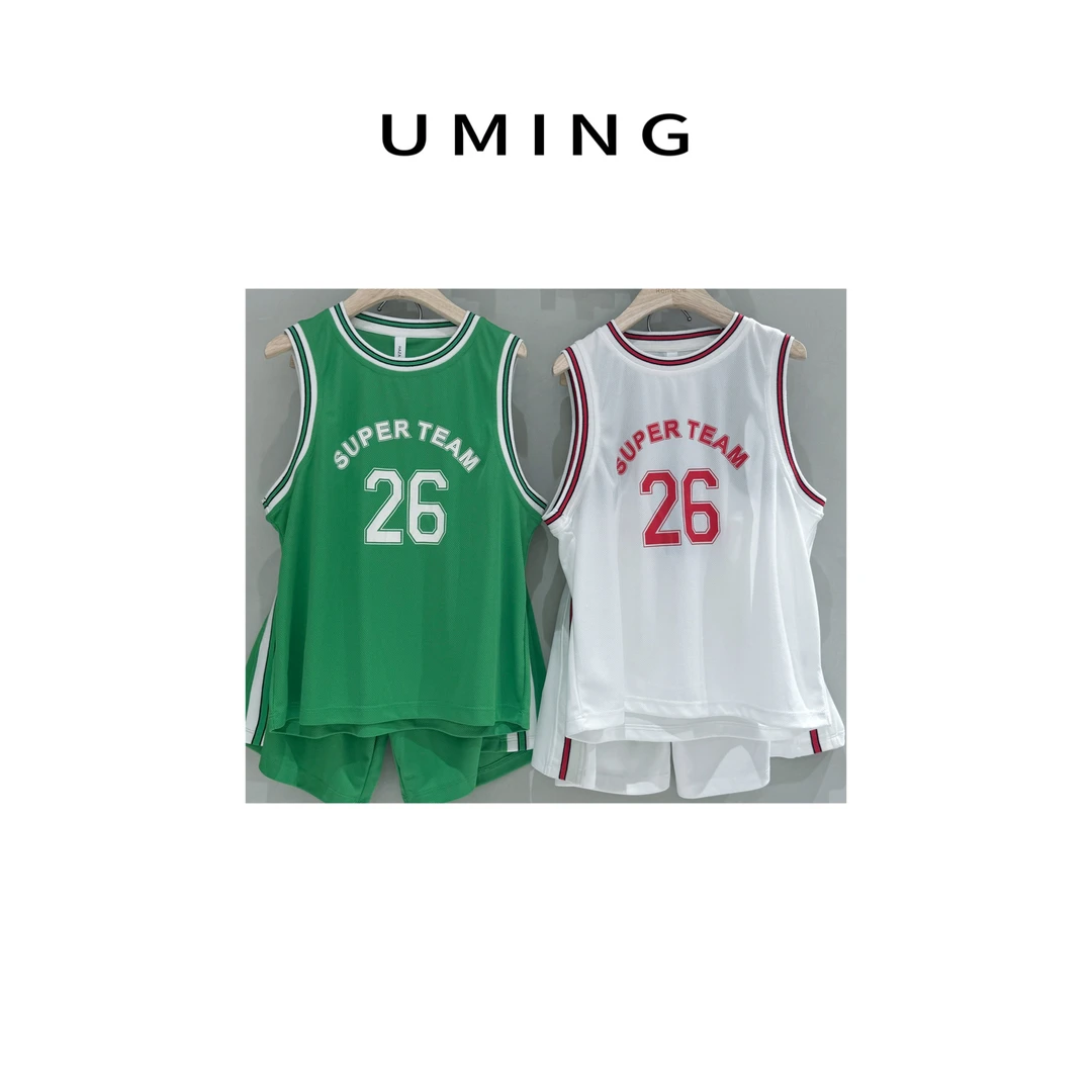 儿童潮流百搭休闲运动宽松撞色篮球套装