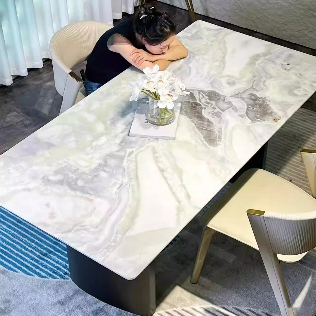 【小磊专属毕加索】意大利进口天然奢石餐桌意式轻奢高级感餐桌