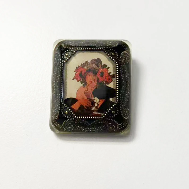 AMASS/阿玛施 铜合金树脂胸针 新款复古款饰品树脂胸针女5900420