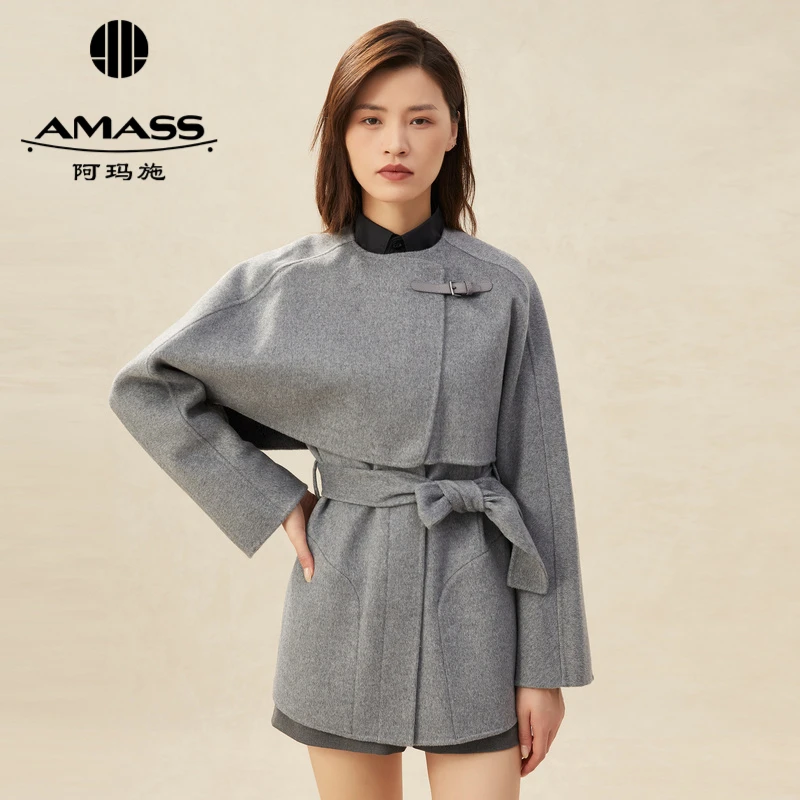 【二折商品，不退不换】阿玛施AMASS双面呢外套两件套5400547
