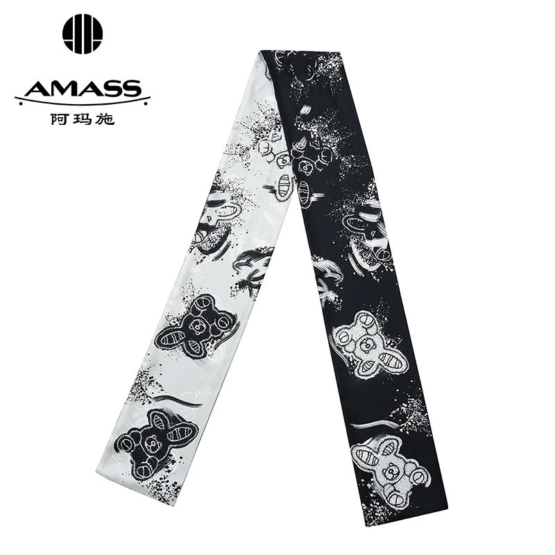 阿玛施AMASS新款桑蚕丝优雅气质百搭柔软丝巾造型穿搭女5800003
