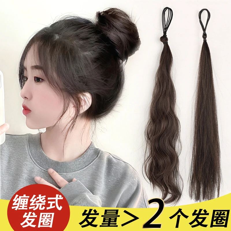 扎丸子头神器2023新款扎发发绳发量稀少盘发蓬松增发显发量发饰