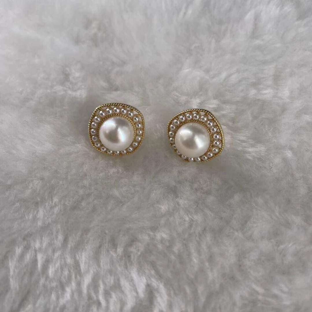 ZY0031（伊丽莎白优雅耳钉）时尚大气可爱甜美气质精致轻奢多珠耳钉