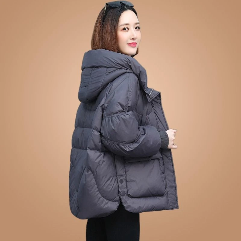 羽绒服大码女装服外套冬季2023年新款时尚宽松袄保暖加厚面包服上