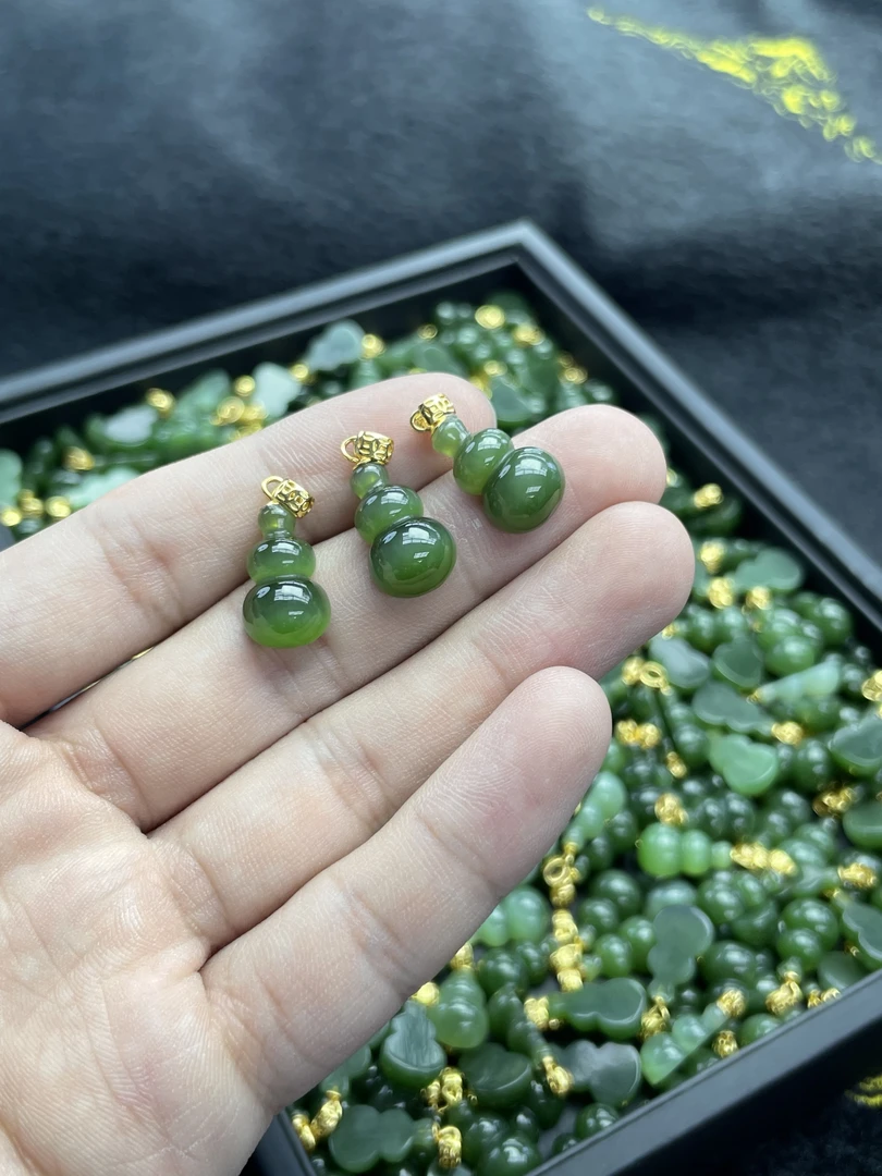 【小耿珠宝】和田玉碧玉葫芦（多样性发其一）