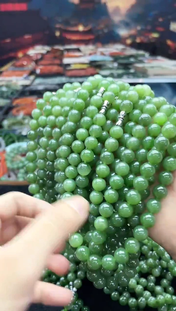 【闪购商品】和田玉（碧玉）项链未镶嵌10mm（多样性发一）