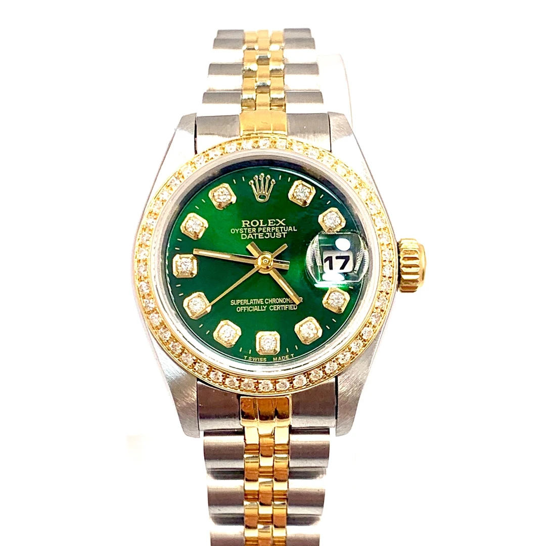 99新 Rolex/劳力士 绿劳/自动机械/表径26mm/女装日志