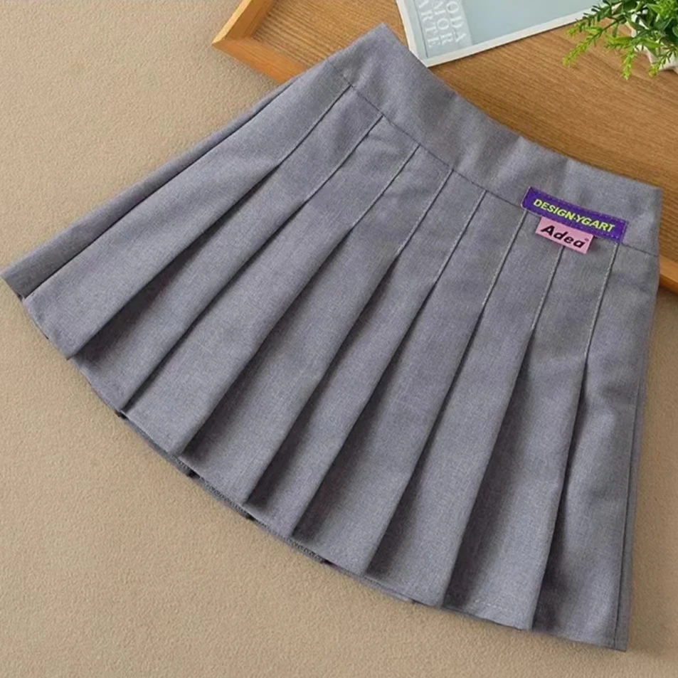 女童半身裙短裙夏装24新款中大童学院风洋气短裙女孩裙子百褶裙