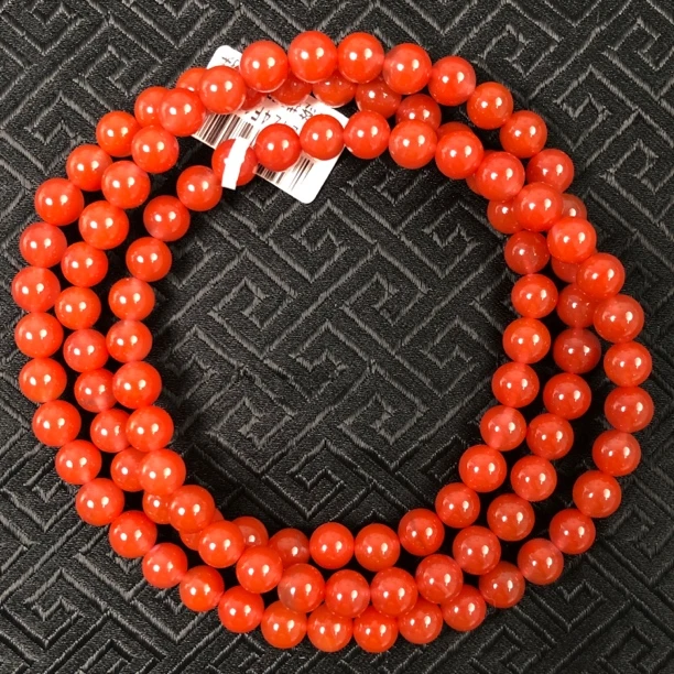 原矿无优化保山南红廊坡辣椒红6-7mm多圈