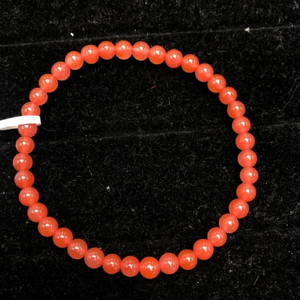 原矿无优化保山南红玛瑙大黑洞锦红4-5mm单圈手串珠串