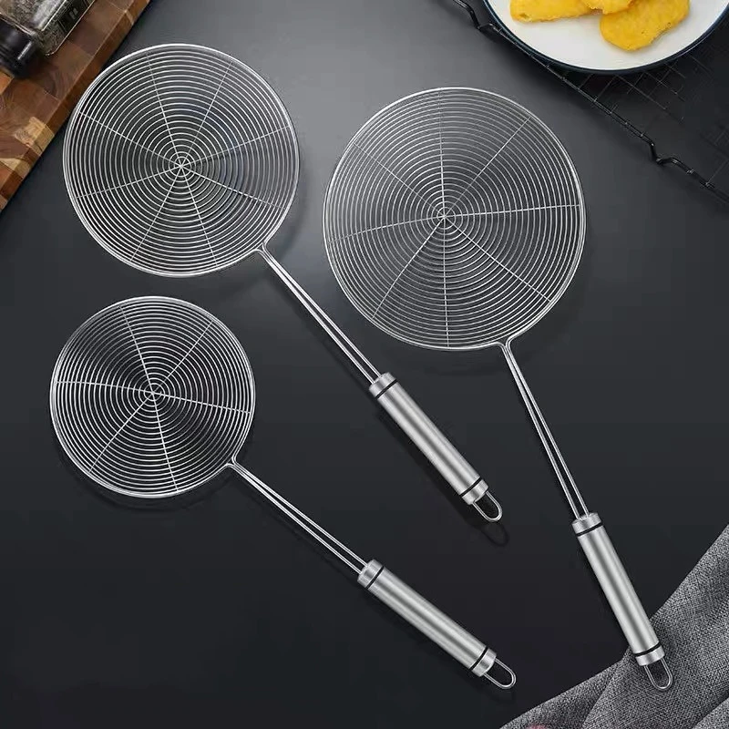 不锈钢火锅线漏勺笊篱捞面饺子油炸麻辣烫家用大小号厨房油鼓油勺