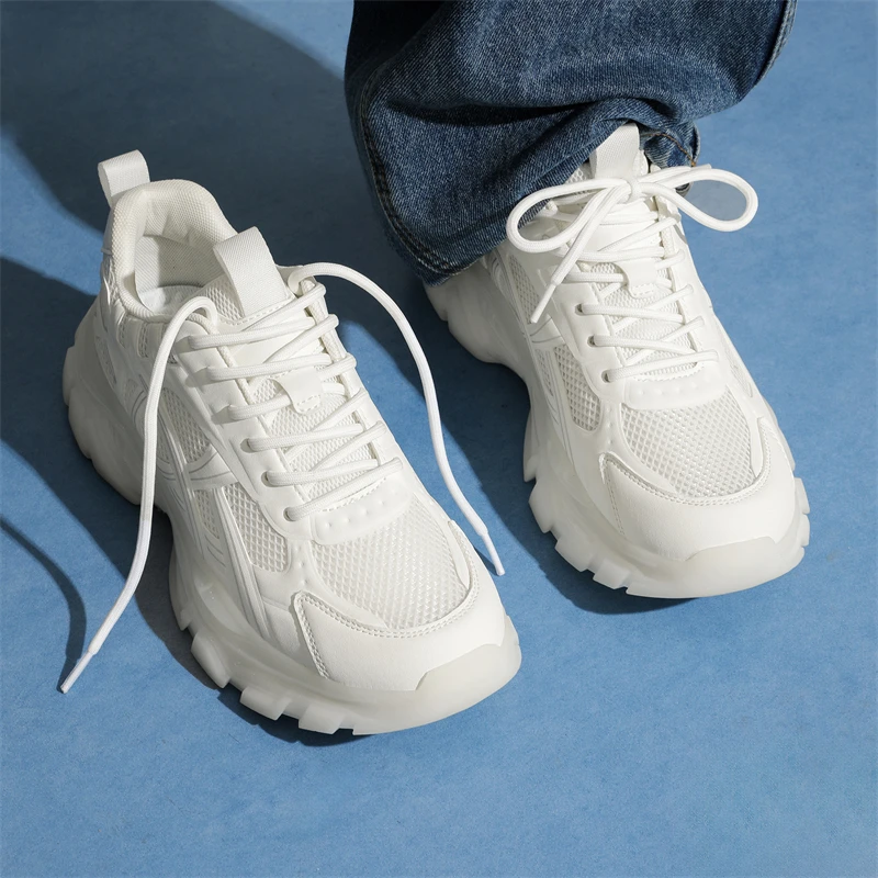 男鞋透气老爹鞋ins潮日系港风复古板鞋韩版潮流百搭运动休闲鞋潮