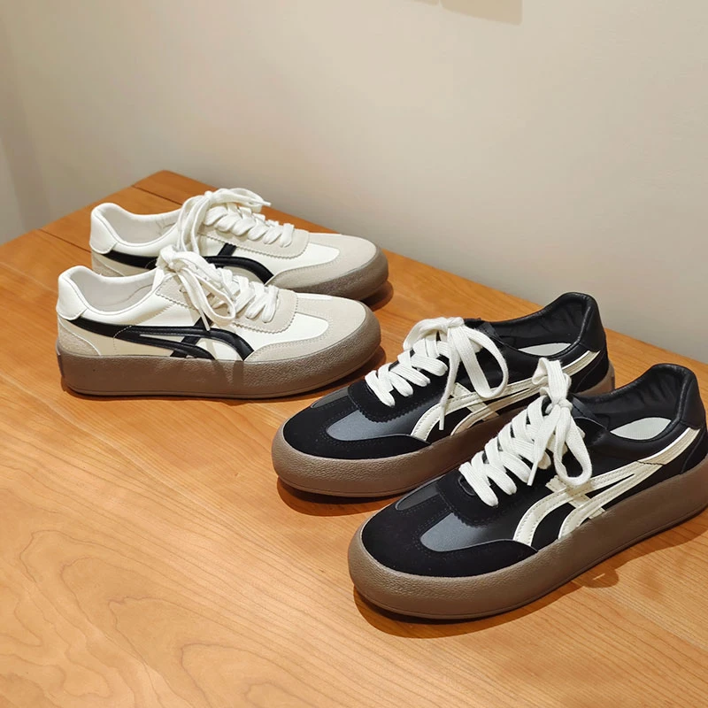 日系复古德训鞋男港风ins学生板鞋休闲潮流百搭厚底ins网红潮鞋子