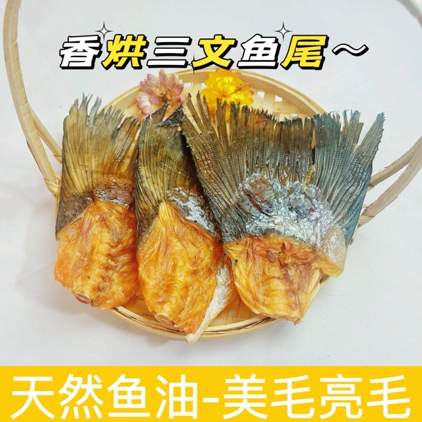 天然手工无添加狗狗磨牙零食烘干三文鱼尾美毛护眼洁齿营养美味