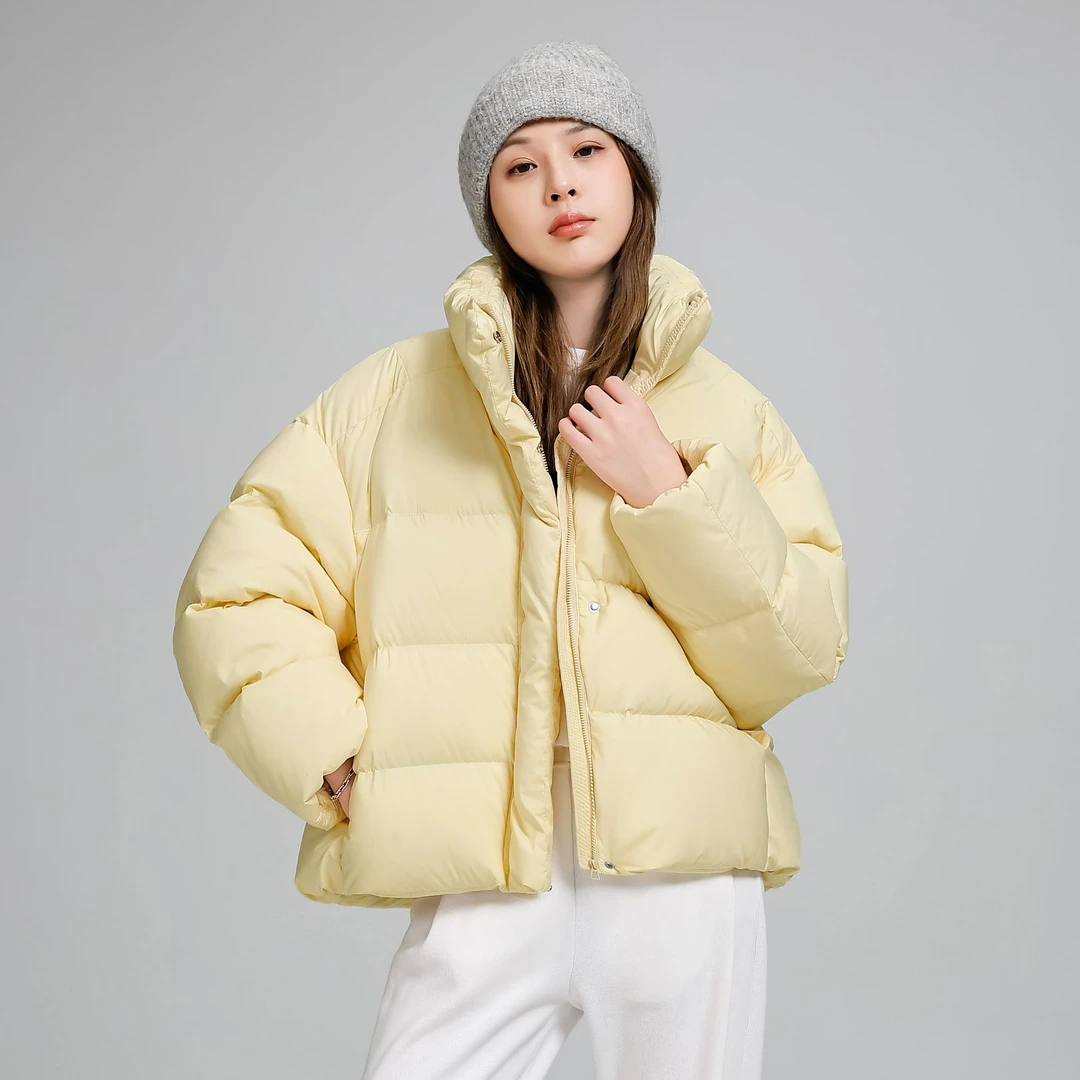 LUOXUE 90羽绒服多巴胺 白鸭绒 冬季女款泡芙 百搭减龄面包服