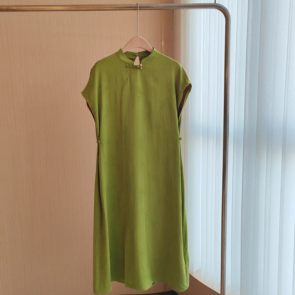 国风新款桑蚕丝连衣裙 MJCYJ-512