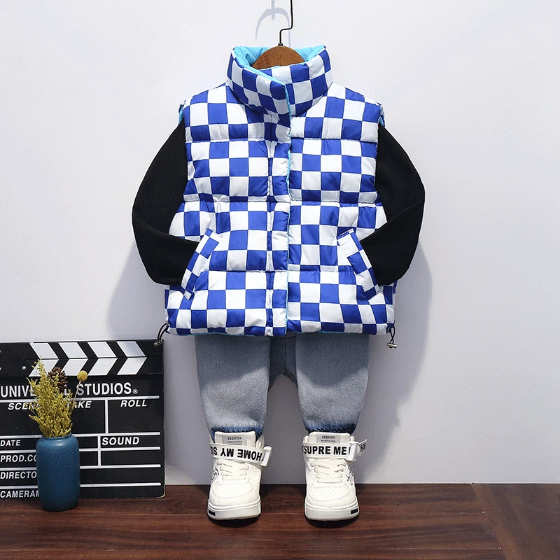 男童棉马甲新款2025秋冬儿童男保暖马夹中大童宝宝立领坎肩背心潮