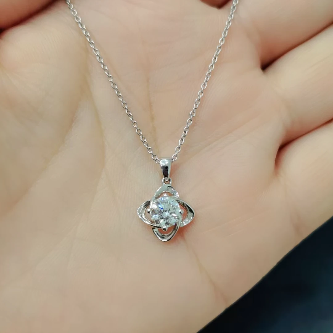 【合成/培育】18K金培育钻石女士项链