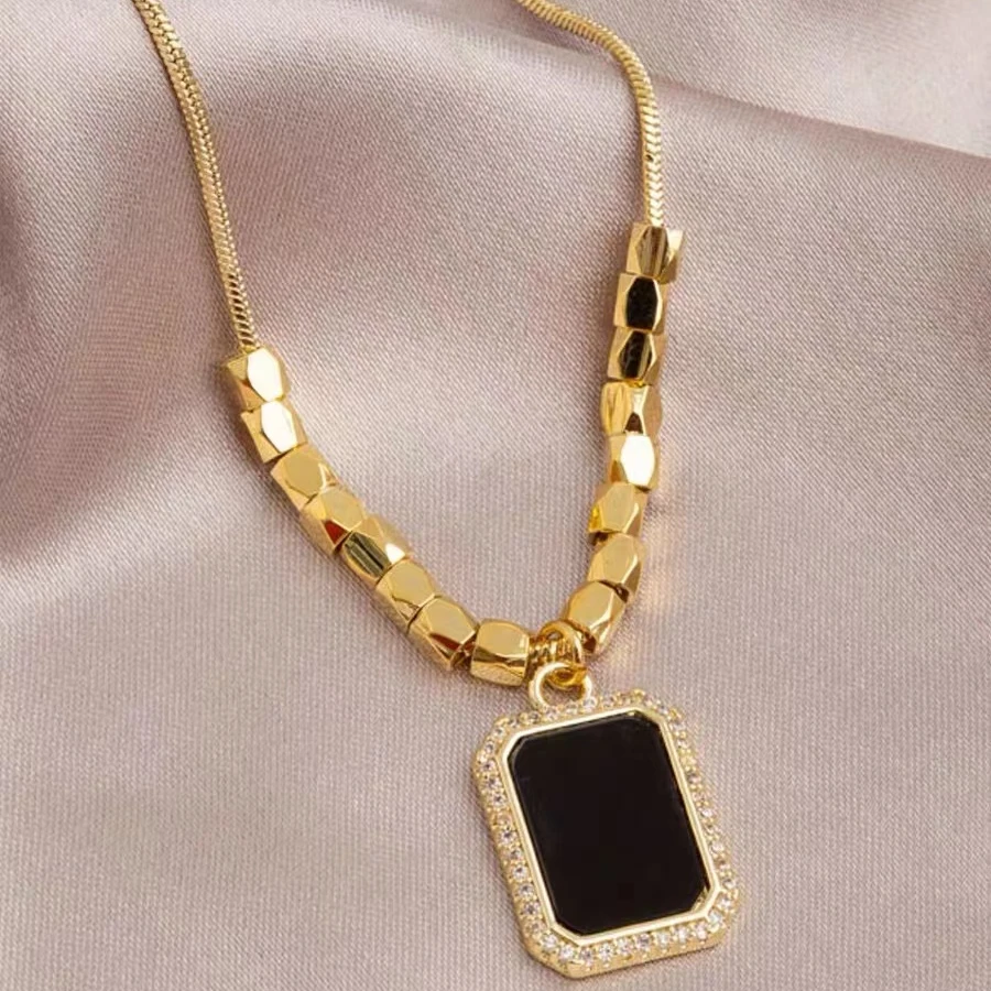 欧伦诗 钛钢项链 轻奢时尚法式小香风项链 精美礼盒装