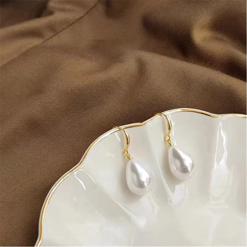 欧伦诗 铜合金耳饰 925银针 时尚气质水滴耳环