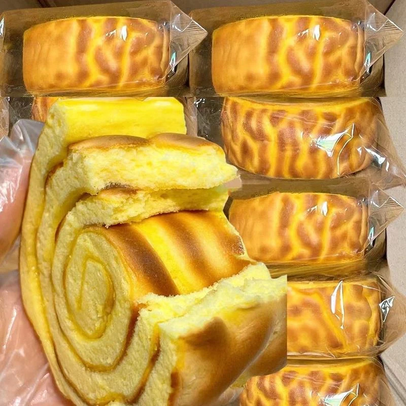 【小扬哥】虎皮蛋糕卷牛乳虎皮卷肉松夹心面包学生营养早餐零食