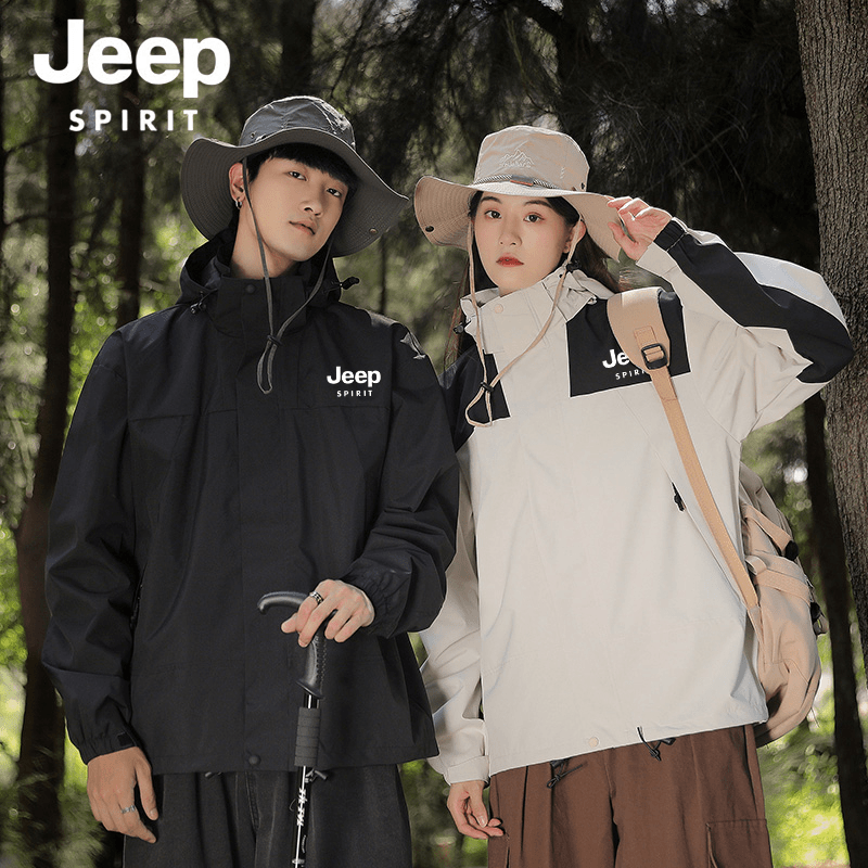 Jeep吉普【三合一】冲锋衣户外登山休闲夹克外套防水透气舒适百搭