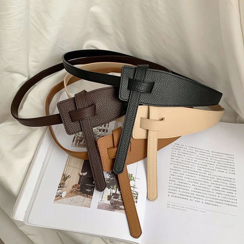 腰带女装饰腰封宽 收腰复古打结配西装外搭黑色气质百搭ins风皮带