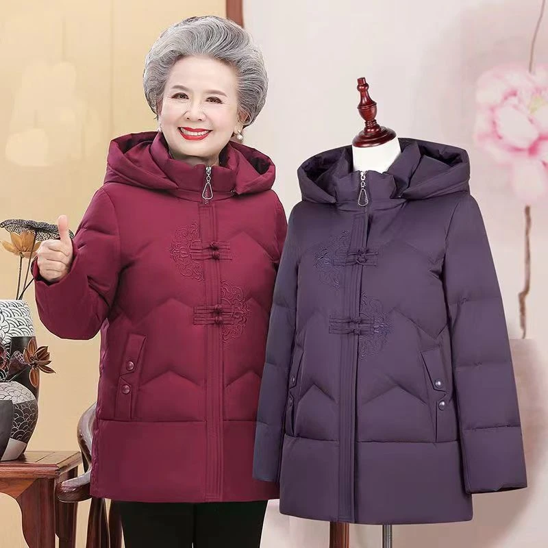中老年人奶奶冬季棉服女加厚妈妈冬装棉袄60岁老太太棉衣外套