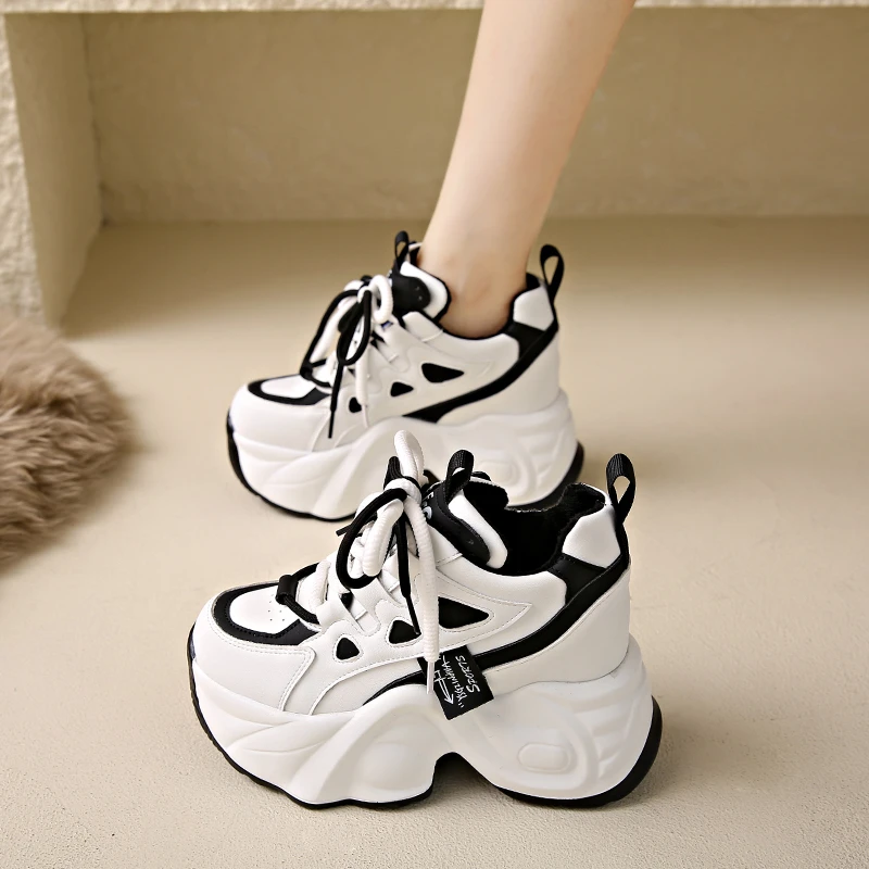 欧货老爹鞋女春秋款2025新款小白鞋厚底休闲内增高女运动鞋女增高