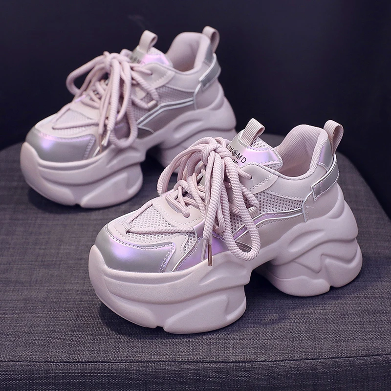 增高老爹鞋女2025春季新款百搭厚底鞋子女ins潮鞋透气休闲运动鞋