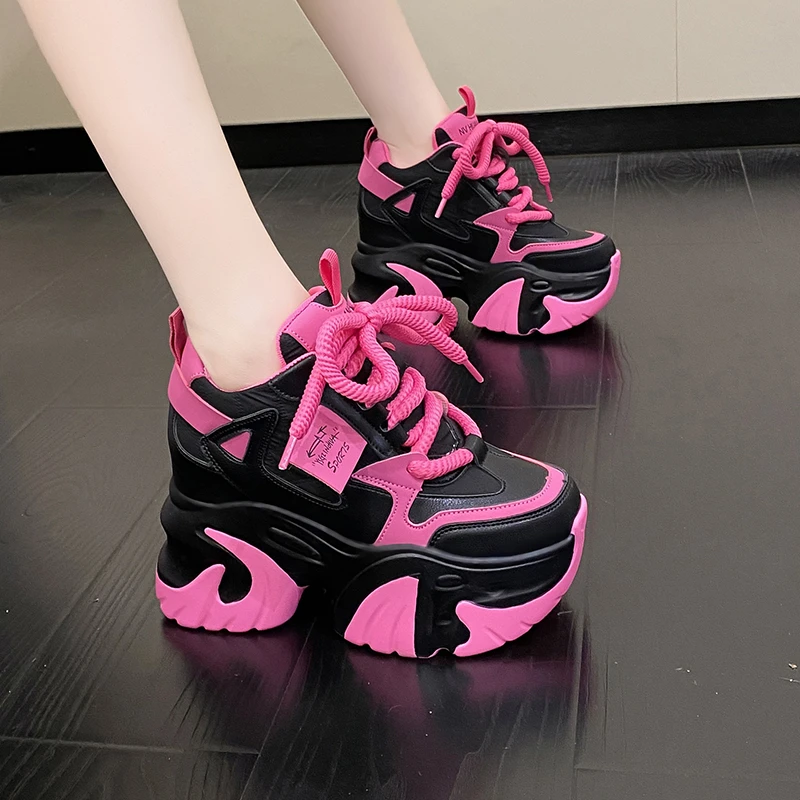 10cm内增显脚小老爹鞋女2025春新款小个子增高女鞋百搭休闲运动鞋