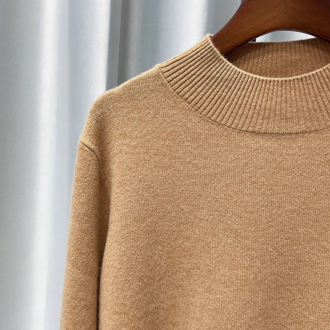 【山羊绒】半高领打底羊绒衫 舒适保暖 百搭显瘦纯色时尚A074A075