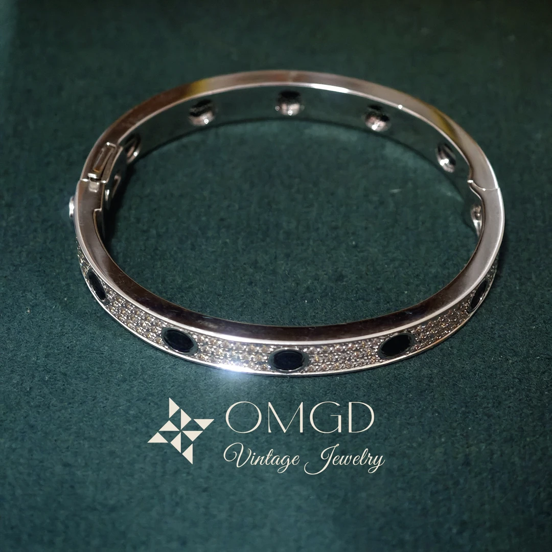 铜合金合成锆石手镯 【A1168-3】宽版手镯 轻奢时尚设计款-MT1