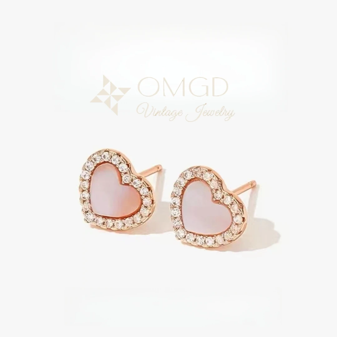 铜合金合成锆石耳饰 【D9046】耳钉 轻奢时尚设计款-AX