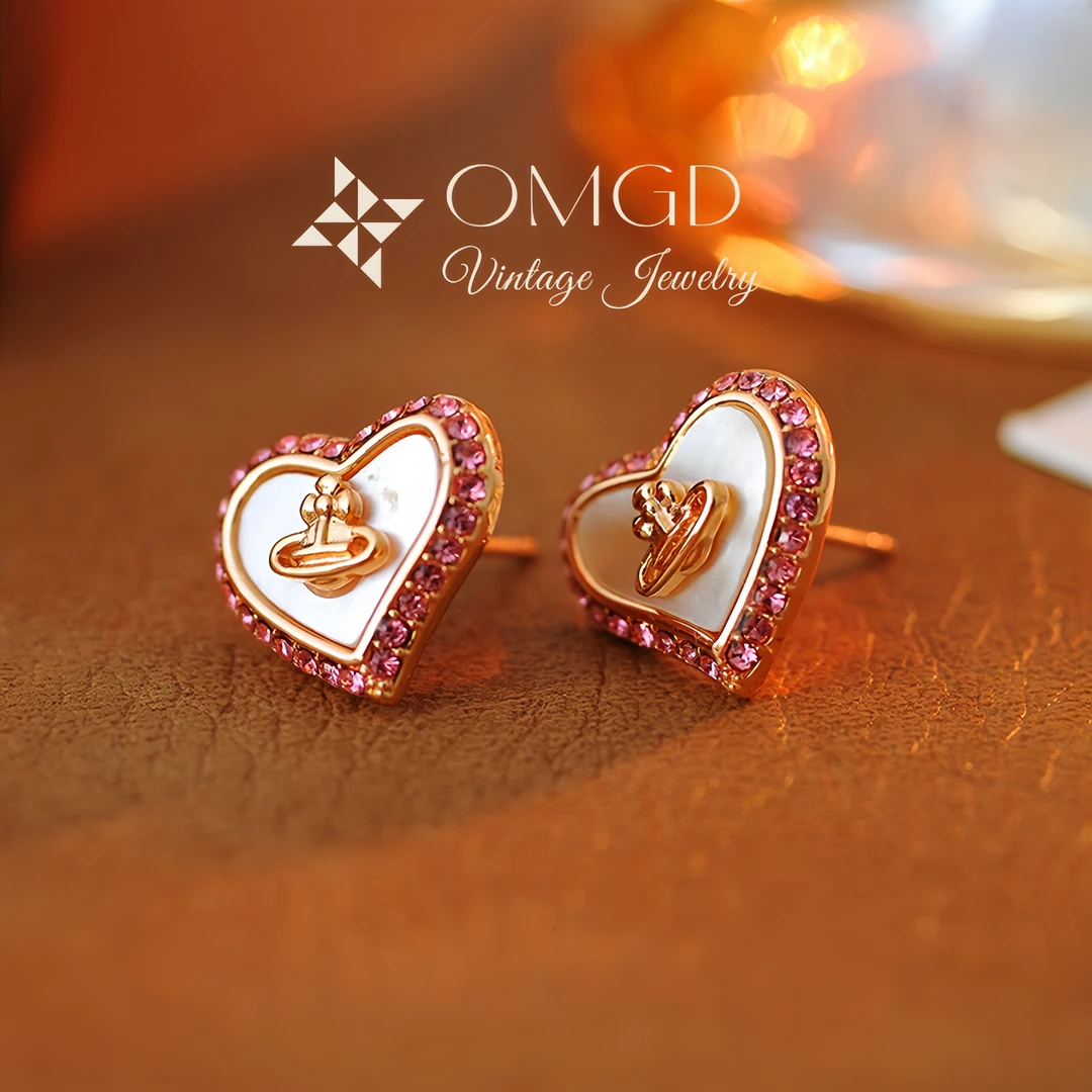 铜合金合成锆石耳饰 【D1016】耳钉 轻奢时尚设计款