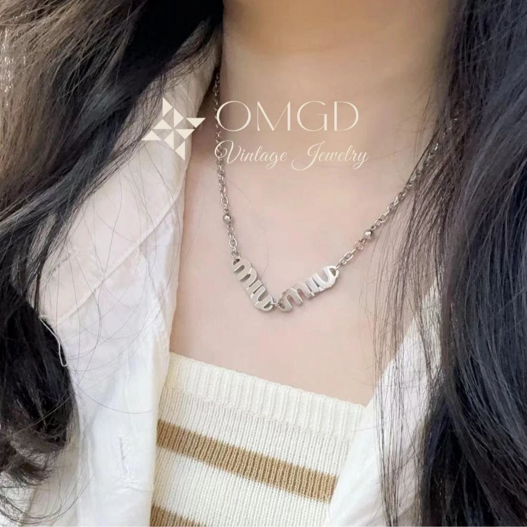 OMGD 铜合金项链 【K7018】银色简约冷淡风项链