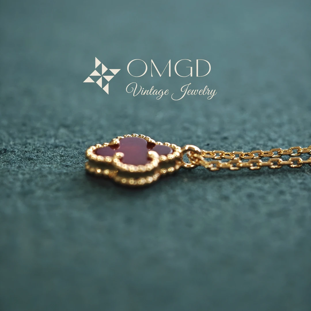 铜合金项链 【A1002-4】迷你红色项链 轻奢时尚设计款-HHT