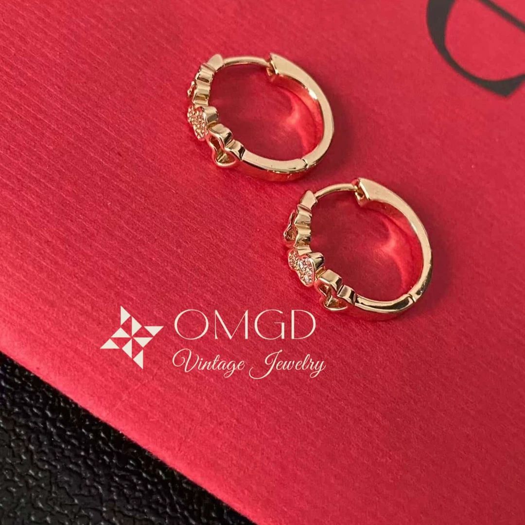 OMGD 铜合金合成锆石耳饰 【D9038】百搭时尚经典耳钉