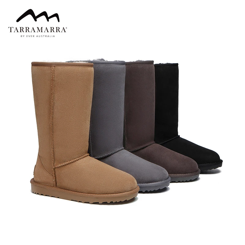 TARRAMARRA冬季经典直筒长筒雪地靴皮毛一体保暖男女同款TA3074