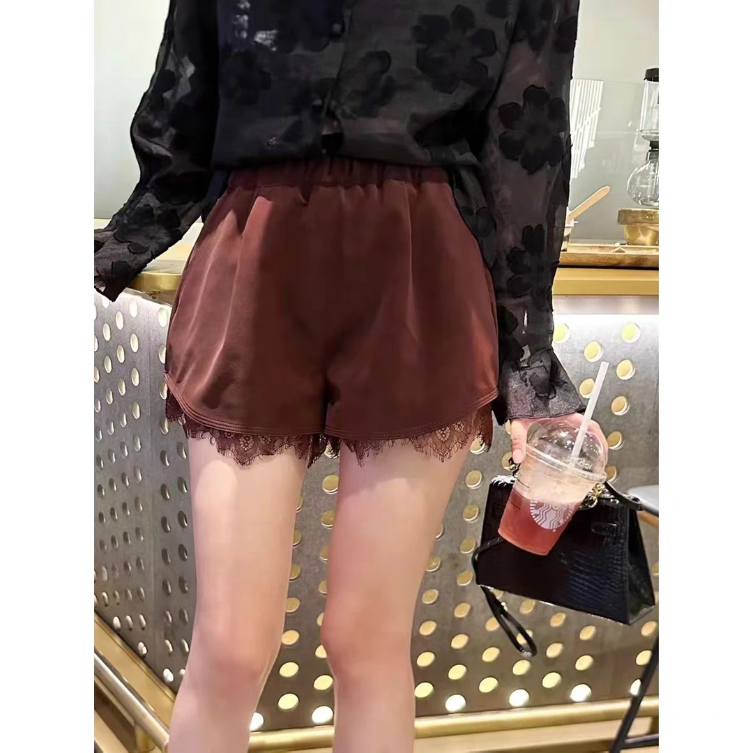 v+.com短裤蕾丝边欧货秋冬