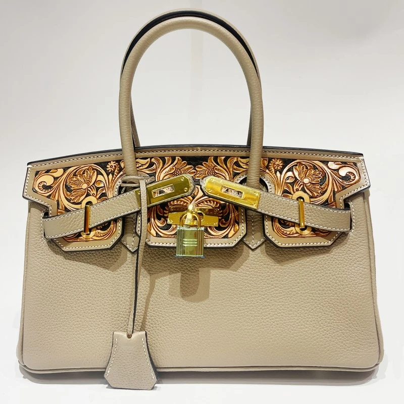 皮雕姐【矮铂金】059手工皮雕 头层牛皮 大象灰