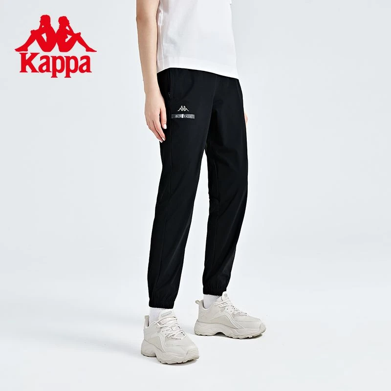 卡帕运动裤女针织运动长裤休闲裤小脚松紧校服卫裤K0C42AK40已