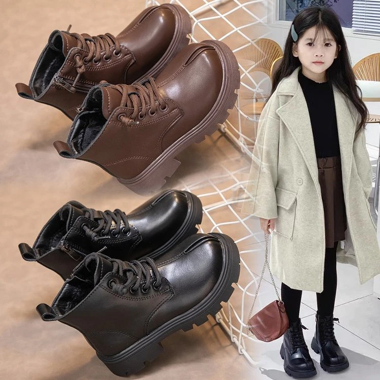 26-37儿童马丁靴2024新款春秋男童靴子英伦风小女孩走秀短靴女童