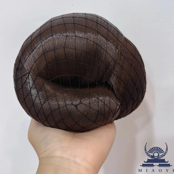 苗族#非遗#纯手工#假发套#制作#红色