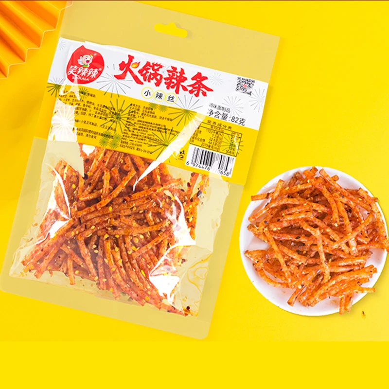 【粉丝福利】笑辣辣82g火锅辣条小辣丝小辣棒100g风味辣条系列香辣