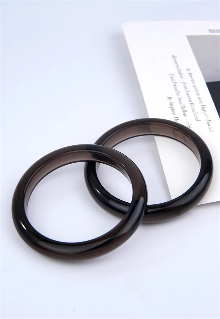 M-008胖妹妹大码饰品时尚大圈口黑曜石手镯【多样性发货发其一】