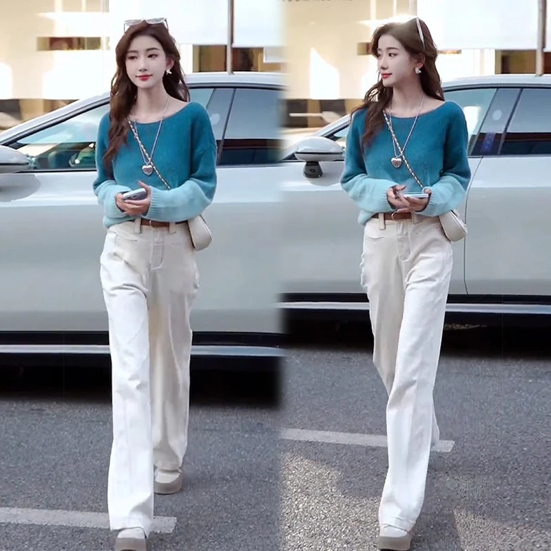 初秋减龄一整套穿搭2024新款时尚软糯针织毛衣休闲裤套装女两件套