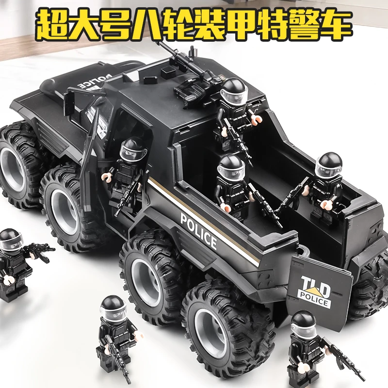 超大号仿真警车模型儿童玩具车越野车小汽车特警公安玩具男孩车模