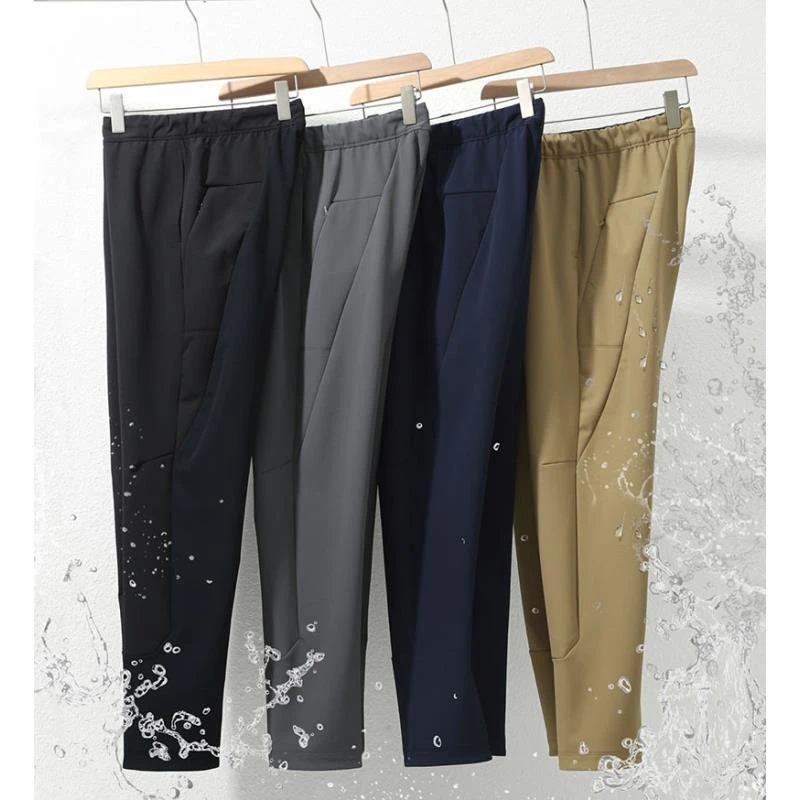 防风防水！四面弹力！秋冬男加绒软壳户外休闲裤长裤直筒裤子HB06