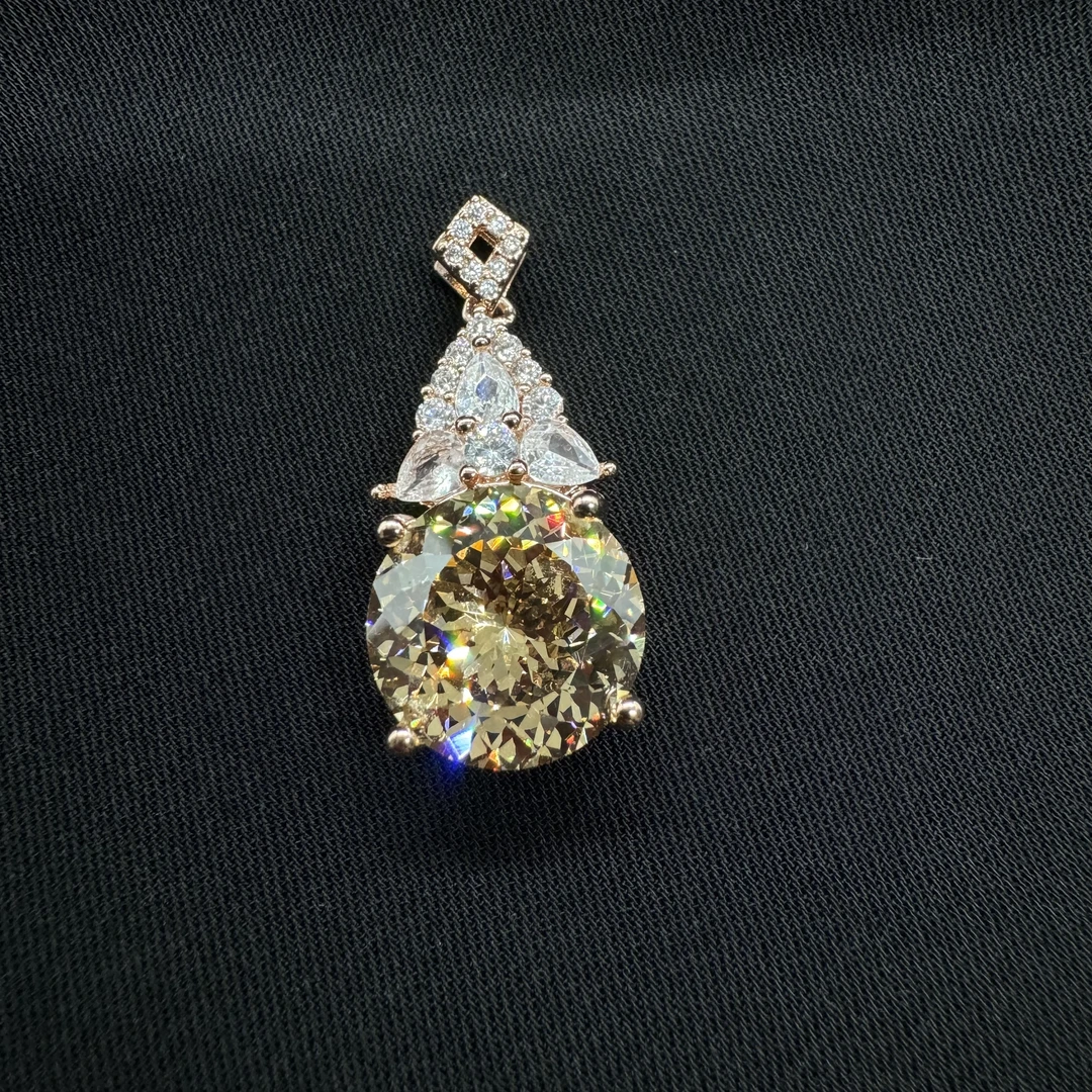 经典奢华黄色宝石吊坠XS017